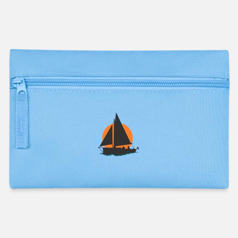 Segelboot - Federtasche - Hellblau