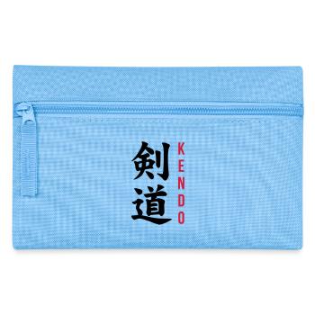 Kendo / Kendoka / Sword / Kampfkünste / Kampf - Federtasche - Hellblau - Vorne