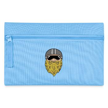Beard Goatbeard Beard Hairstyle Mustache Beard Wearer - Pencil Case - light blue - Front