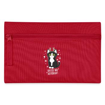 Rentier war Ausverkauft Schwarze Katze Xmas - Federtasche - Rot - Vorne