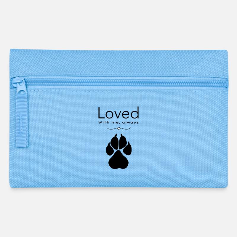 Dog – loved - Pencil Case - light blue