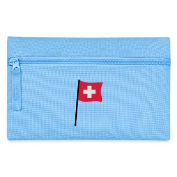 Schweizer Flagge - Federtasche - Hellblau - Vorne