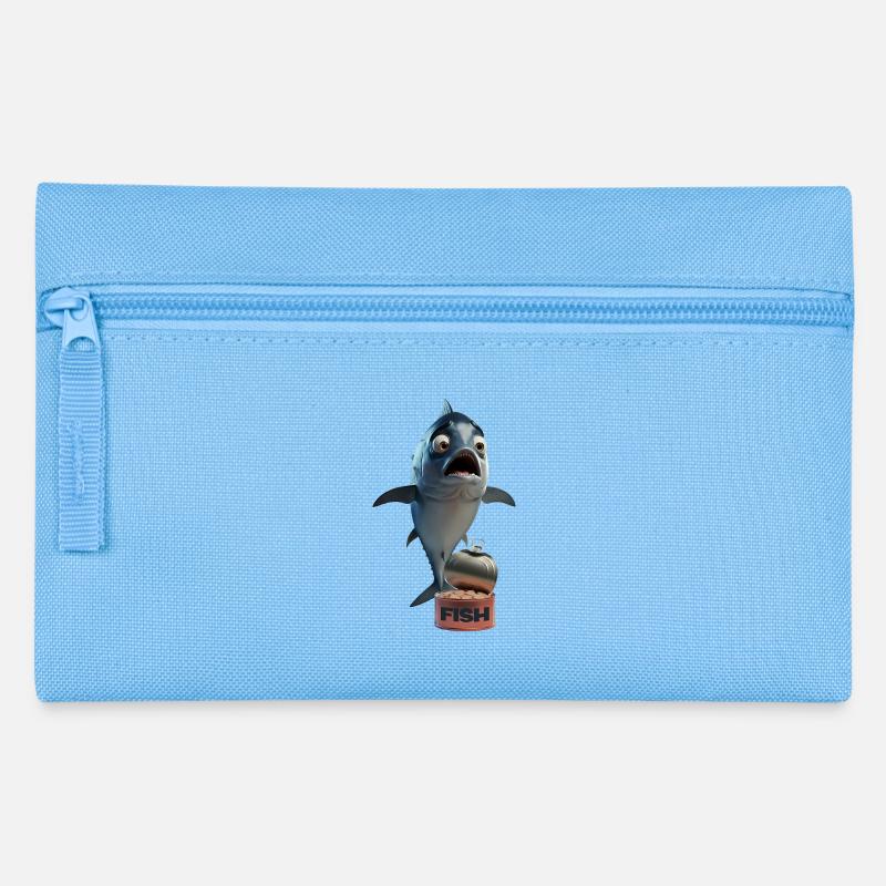 Upset Fish - Pencil Case - light blue