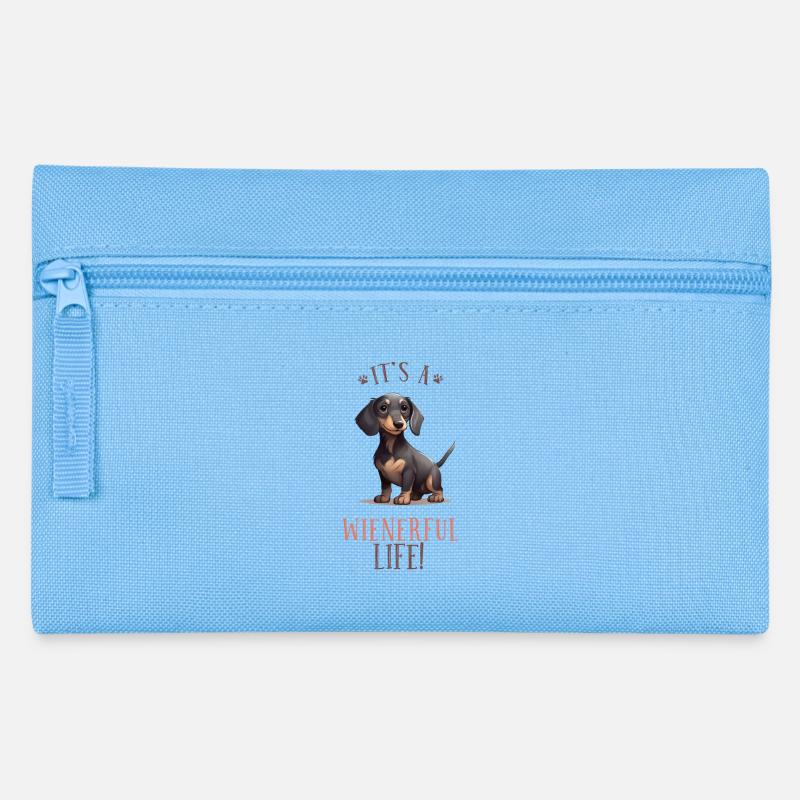 It's A Weinerful Life - Pencil Case - light blue