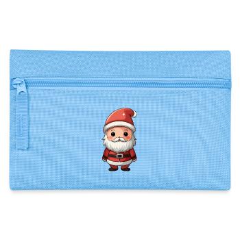 Chibi Père Noël Cheer Illustration - Trousse - bleu clair - Devant