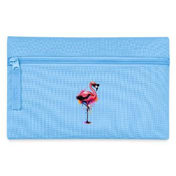 Art de rue stylé sur le graffiti flamant rose - Trousse - bleu clair - Devant