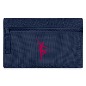 Yoga Formen violett Silhouetten Meditation - Federtasche - Hellblau - Vorne