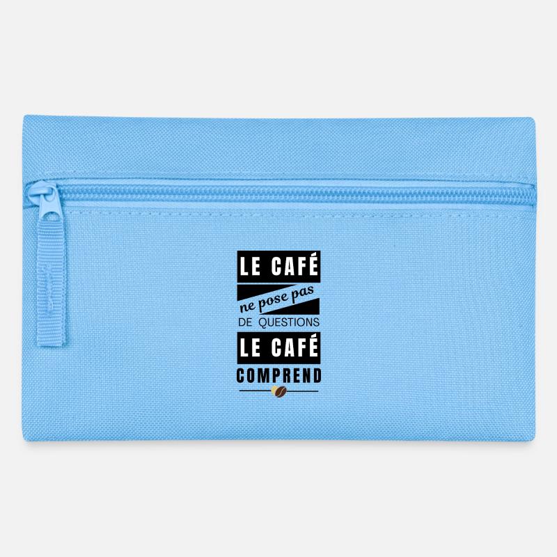 Design Minimaliste - Le Café Comprend - Trousse - bleu clair