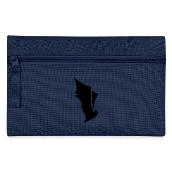 Symbole gothique de la chauve-souris – motif noir et blanc - Trousse - bleu clair - Devant