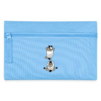 mouton fatigué somnolent yoga équilibre empilé medita - Trousse - bleu clair - Devant