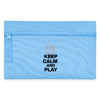 RESTEZ CALMES ET JOUEZ AU BASKET, FANS DE BB GIFT - Trousse - bleu clair - Devant