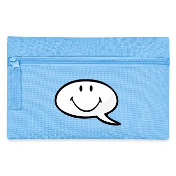Smiley Speech Bubble - Pencil Case - light blue - Front