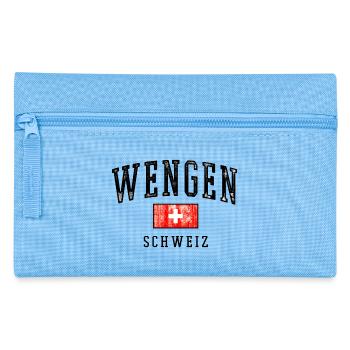 Wengen Schweiz Emblem - Federtasche - Hellblau - Vorne