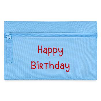 Happy Birthday Message in a Playful Style - Pencil Case - light blue - Front