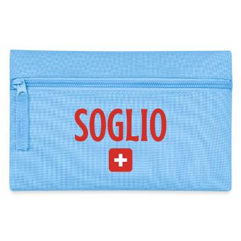 Soglio-Schweiz-Flagge - Federtasche - Hellblau - Vorne