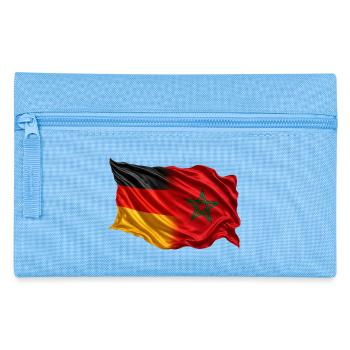 Deutschland Marokko Flagge - Federtasche - Hellblau - Vorne