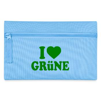 I love grüne - Federtasche - Hellblau - Vorne