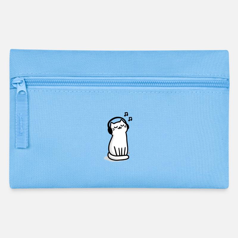 Cuffie per gatti e ritmo coccole - Astuccio per matite - celeste