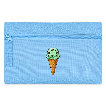 Minz Schoko Eis Kugel - Federtasche - Hellblau - Vorne