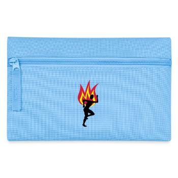 Jogger fire flame - Pencil Case - light blue - Front