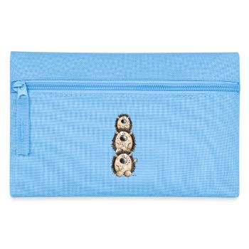 Dessin animé hérisson - Trousse - bleu clair - Devant