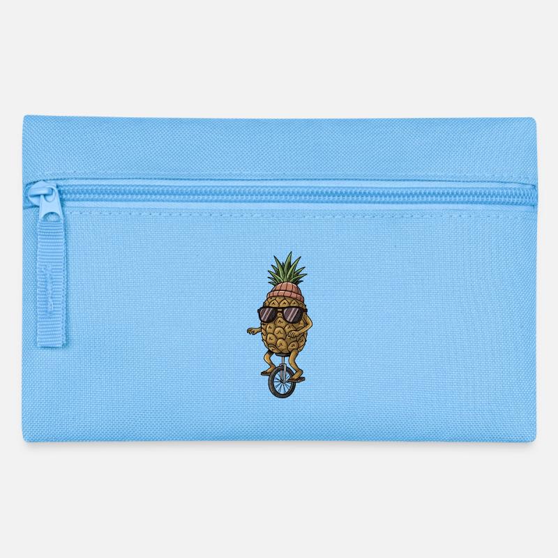 Cool Pineapple Rides Monocycle Vibes - Trousse - bleu clair