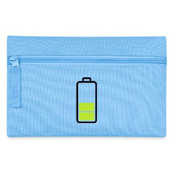 low battery - Pencil Case - light blue - Front