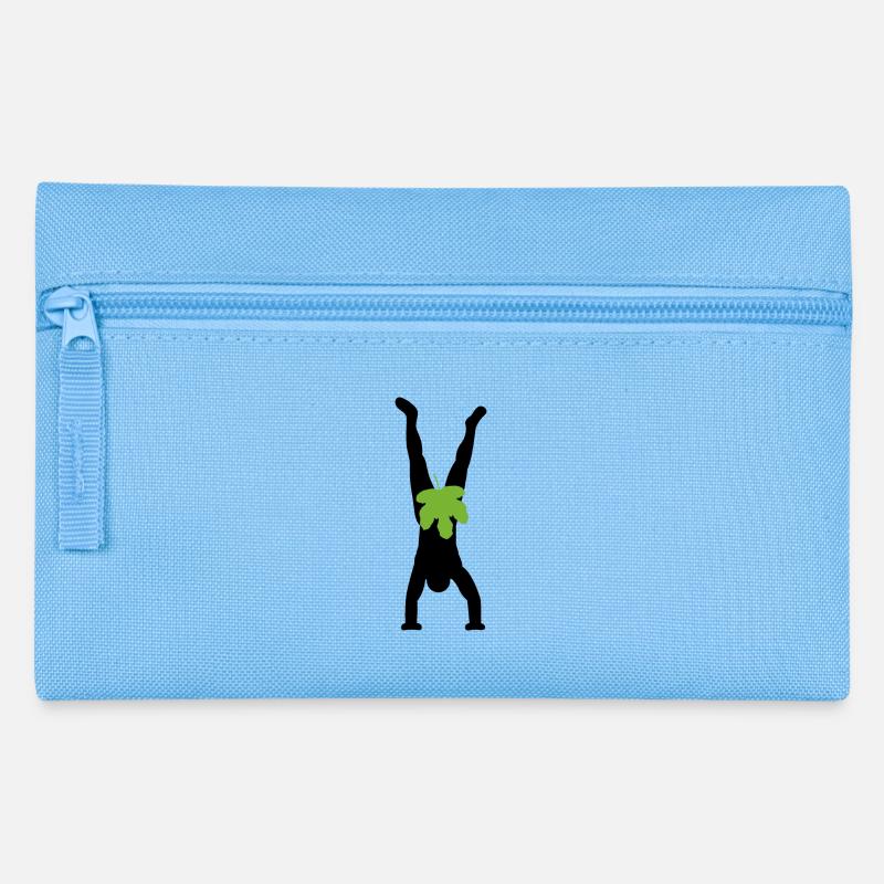 Adam does handstand - Pencil Case - light blue