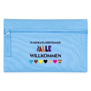 In meiner Klassenzimmer sind alle willkommen ❤️ - Federtasche - Hellblau - Vorne