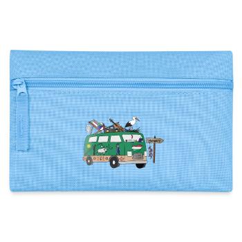 Paprika und Roadtrip Camper Ungarn - Federtasche - Hellblau - Vorne