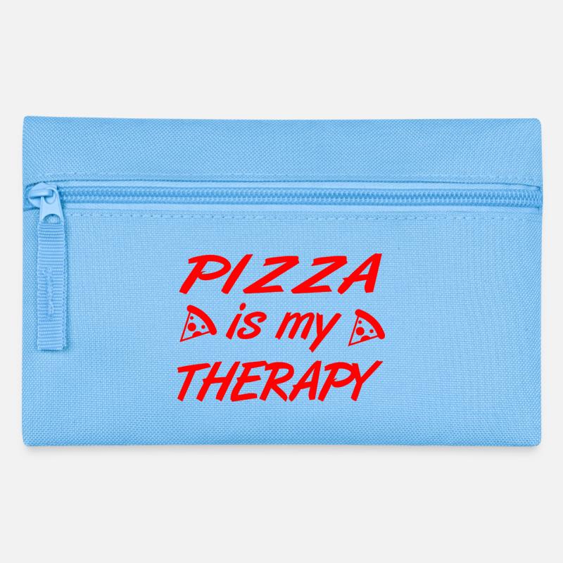 Pizza - Pencil Case - light blue