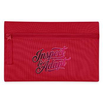 Agile Coach Scrum Master Inspect and Adaot Shirt - Federtasche - Rot - Vorne