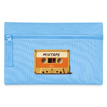 Mixtape Retro Kassette - Federtasche - Hellblau - Vorne