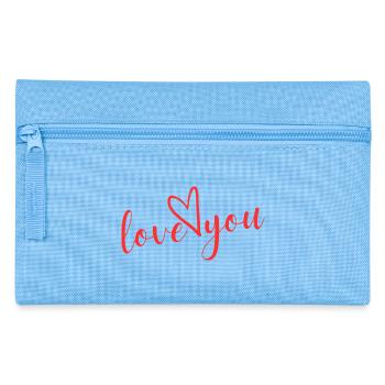 love you - Federtasche - Hellblau - Vorne
