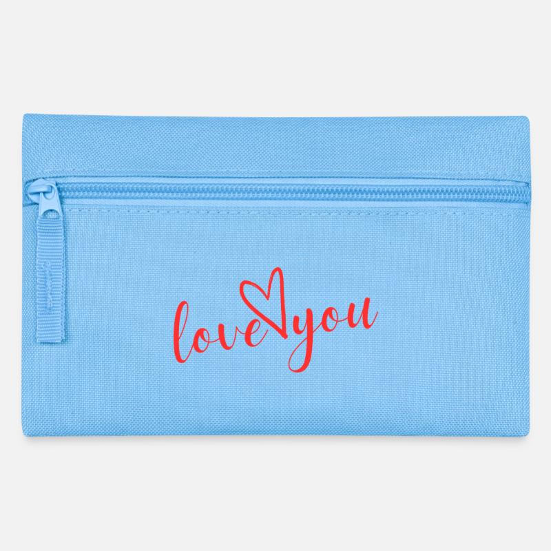 Je t’aime - Trousse - bleu clair