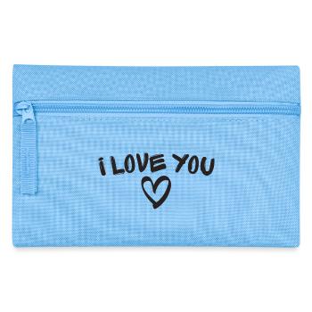 i love you - Federtasche - Hellblau - Vorne