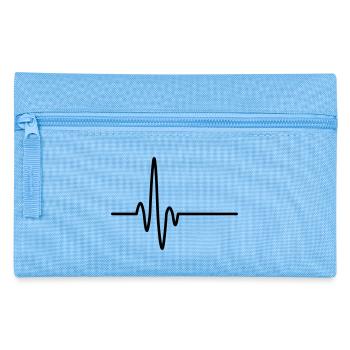 Puls Pulsschlag Herzschlag - Federtasche - Hellblau - Vorne