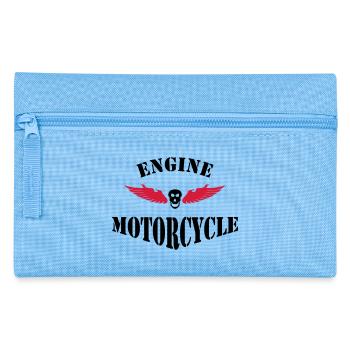 biker - Federtasche - Hellblau - Vorne