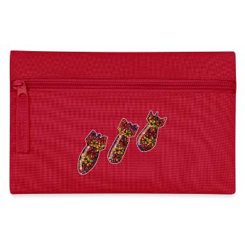 Bomb atmosphere, against war and violence - Pencil Case - red - Front