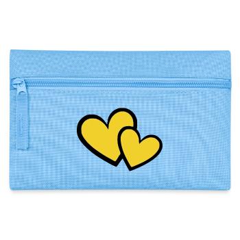yellow heart yellow hearts mustering gift - Pencil Case - light blue - Front
