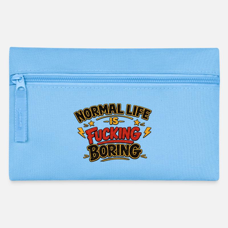 Normal Life Is Fucking Boring Vintage Statement - Federtasche - Hellblau