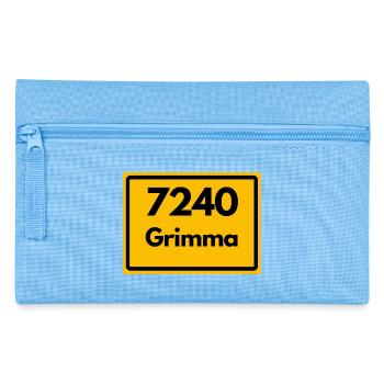 ALTE POSTLEITZAHL 7240 GRIMMA HEIMATSTOLZ SACHSEN - Federtasche - Hellblau - Vorne