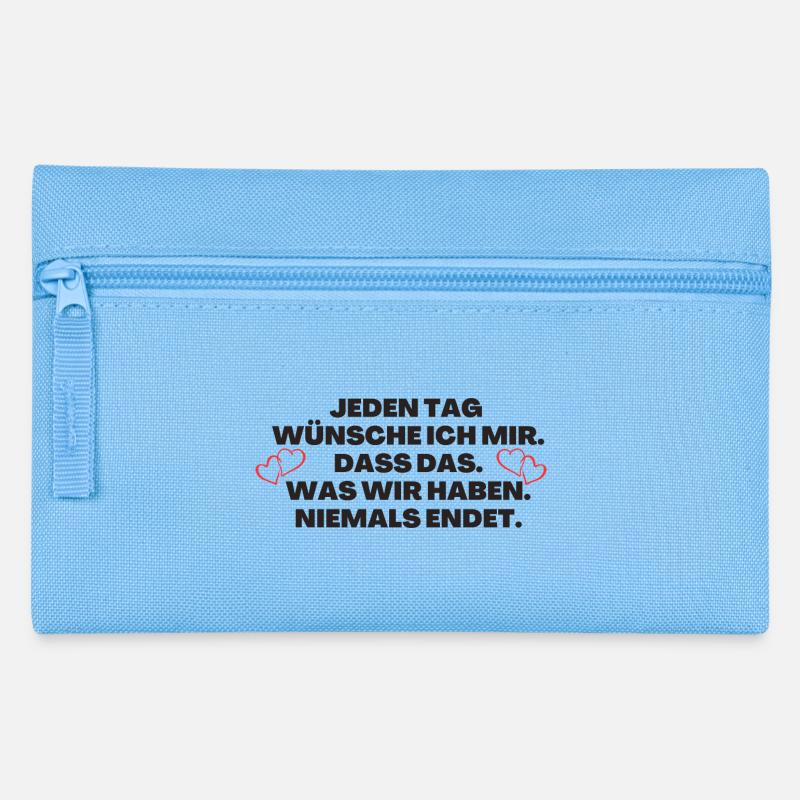 Ich liebe dich Lieblingsmensch - Federtasche - Hellblau