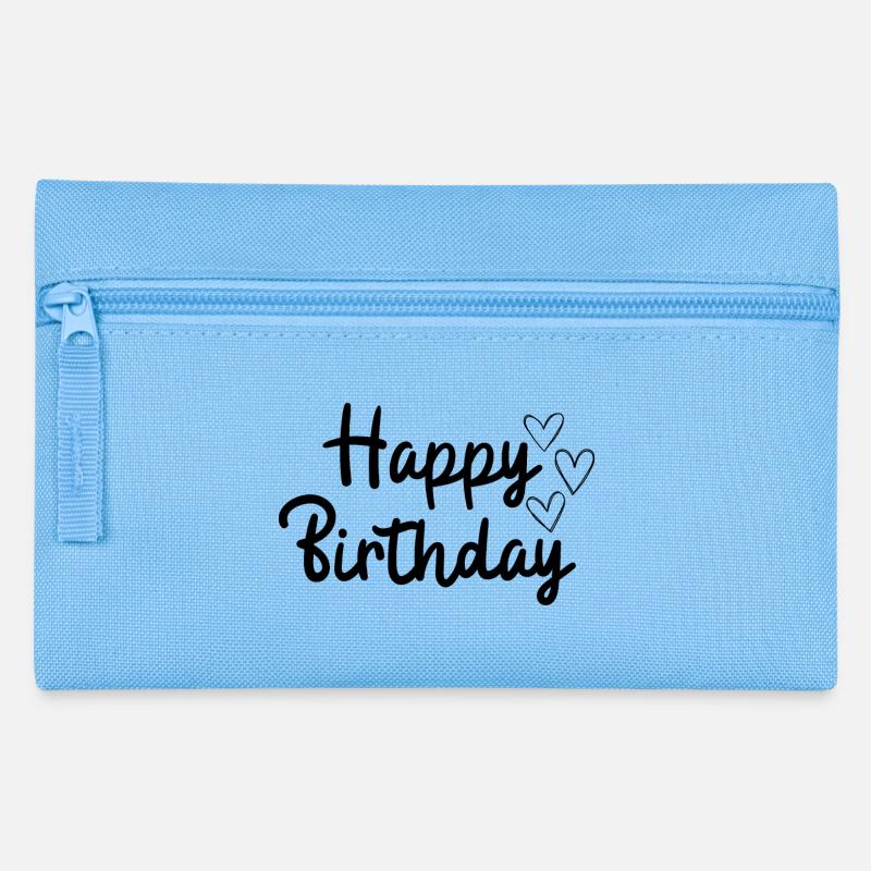 Happy birthday - Federtasche - Hellblau