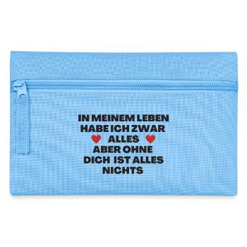 Ich liebe dich Lieblingsmensch - Federtasche - Hellblau - Vorne