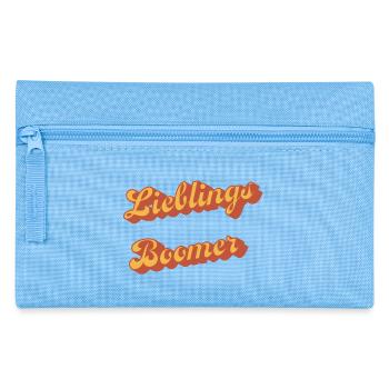 Liebling Boomer Retro Script - Federtasche - Hellblau - Vorne