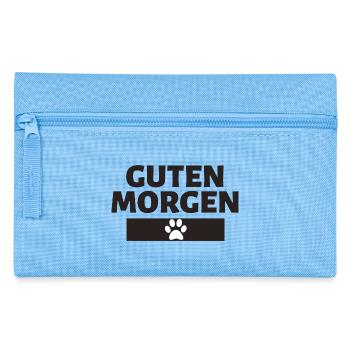 Guten Morgen Hundepfote - Federtasche - Hellblau - Vorne