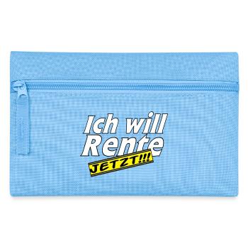 Fun Party Spruch Statement ich will Rente (25) - Federtasche - Hellblau - Vorne