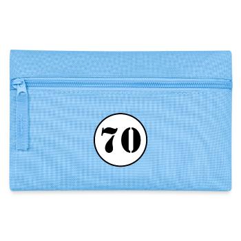 NUMMER 70 Siebzig Geburtstag Geschenk - Federtasche - Hellblau - Vorne
