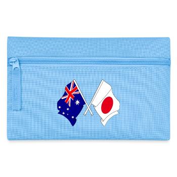 Drapeau de l’Australie et drapeau du Japon - Trousse - bleu clair - Devant